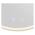 Trukko, applique intérieure, miroir, rond, alu, led, 25w, ip44