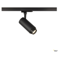 Numinos® zoom m, spot pour rail 3 allumages intérieur, 15°, noir, led, 20w, 4000k, variable dali