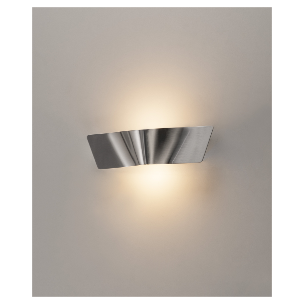 Wave wall applique. alu brossé. 2x4.5w led 3000k