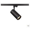 Numinos, spot pour rail 3 allumages, intérieur, 60°, noir, led, 28w, 3000k, variable triac