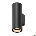 Asto tube, applique murale, cylindrique, gu10, 2x max. 10 w, noir