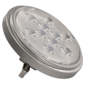 LED QR111 G53, 13°, gris argent, 9W, 2700K, 800lm