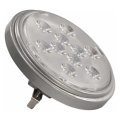 LED QR111 G53, 13°, gris argent, 9W, 2700K, 800lm