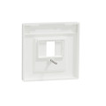 D-life - enjoliveur pr prise conn multimédia - porte-étiquet - blanc nordic mat