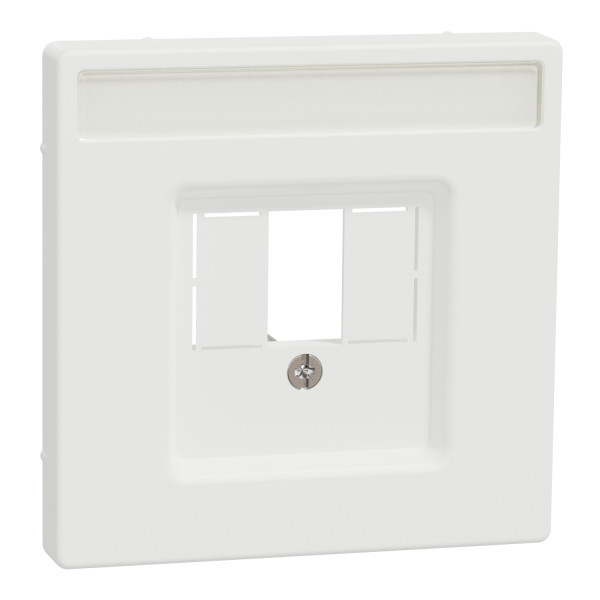 D-life - enjoliveur pr prise conn multimédia - porte-étiquet - blanc nordic mat
