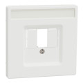 D-life - enjoliveur pr prise conn multimédia - porte-étiquet - blanc nordic mat