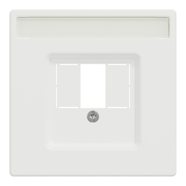 D-life - enjoliveur pr prise conn multimédia - porte-étiquet - blanc nordic mat