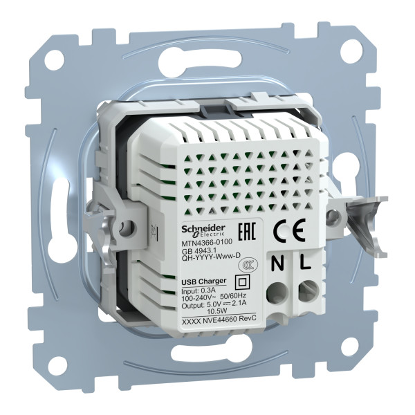 Prise Chargeur Double USB 2,1 A Système M Schneider