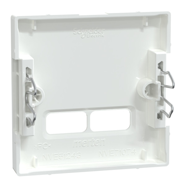 Système m - enjoliveur pour prise double usb 2.1a - blanc brillant antibactérien