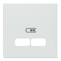 Système m - enjoliveur pour prise double usb 2.1a - blanc brillant antibactérien