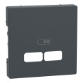 Enjoliveur Anthracite Mat pour Prise Double USB 2,1 A System M Schneider