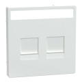 D-life - enjoliveur prise support double rj45 compatible keystone - blanc lotus