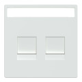 D-life - enjoliveur prise support double rj45 compatible keystone - blanc lotus