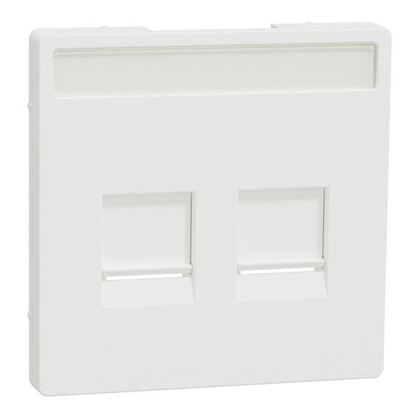 D-life - enjoliveur prise support 2x rj45 compatible keystone - blanc nordic mat