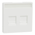 D-life - enjoliveur prise support 2x rj45 compatible keystone - blanc nordic mat