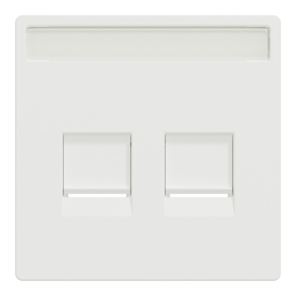 D-life - enjoliveur prise support 2x rj45 compatible keystone - blanc nordic mat
