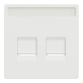 D-life - enjoliveur prise support 2x rj45 compatible keystone - blanc nordic mat