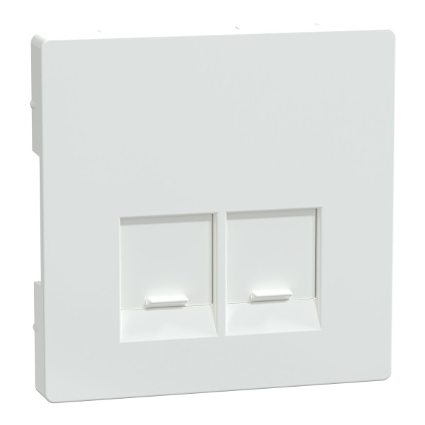 D-life - enjoliveur pour prise double rj45 actassi s-one - blanc lotus