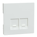 D-life - enjoliveur pour prise double rj45 actassi s-one - blanc lotus