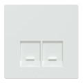 D-life - enjoliveur pour prise double rj45 actassi s-one - blanc lotus