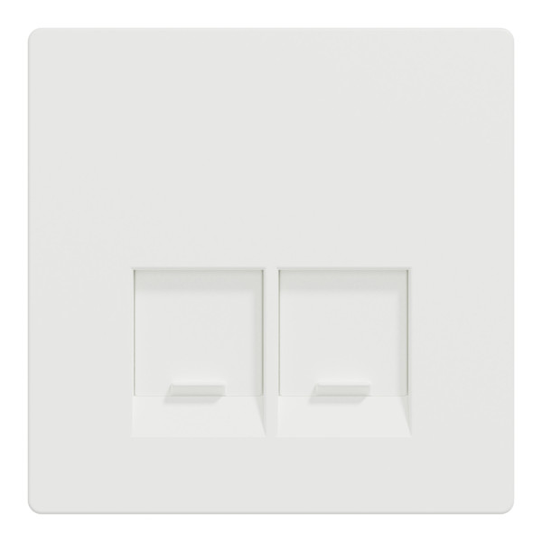 D-life - enjoliveur pour prise double rj45 actassi s-one - blanc nordic mat