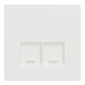 D-life - enjoliveur pour prise double rj45 actassi s-one - blanc nordic mat