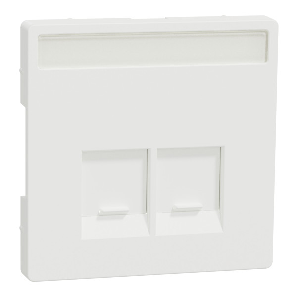 D-life - enjoliveur prise double rj45 s-one - porte-étiquette - blanc nordic mat