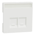 D-life - enjoliveur prise double rj45 s-one - porte-étiquette - blanc nordic mat