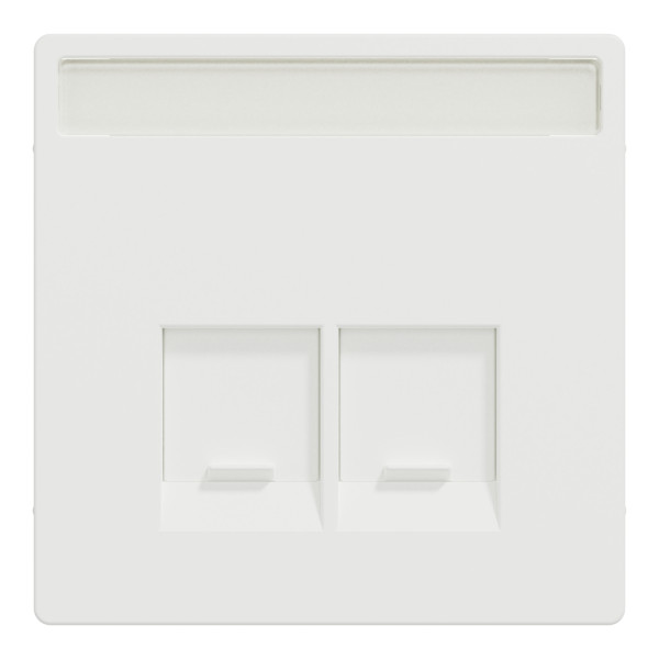 D-life - enjoliveur prise double rj45 s-one - porte-étiquette - blanc nordic mat