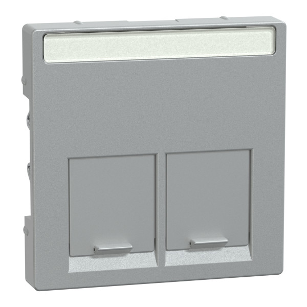 Enjoliveur M-Plan pour prise RJ45 double, aluminium