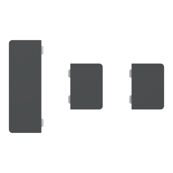 Spacelogic knx - d-life - dynamique - 1 touche médiane + 2 petites - anthracite