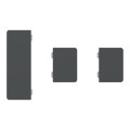 Spacelogic knx - d-life - dynamique - 1 touche médiane + 2 petites - anthracite