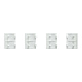 Enjoliveur Dynamique SpaceLogix KNX 4 Touches Petites – Blanc Lotus