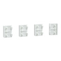 Enjoliveur Dynamique SpaceLogix KNX 4 Touches Petites – Blanc Lotus