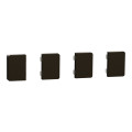 Spacelogic knx - d-life - dynamique - 4 touches petites - métal - mocca