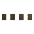 Spacelogic knx - d-life - dynamique - 4 touches petites - métal - mocca
