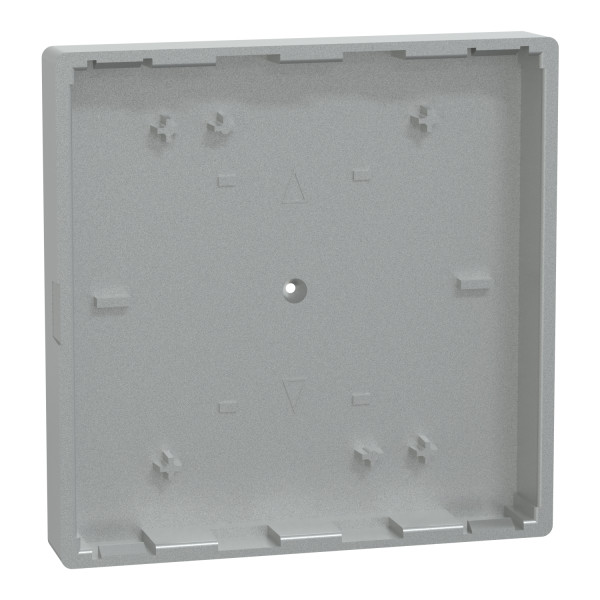 Enjoliveur aluminium Schneider KNX M-Plan pour poussoir simple avec marquage double flèche