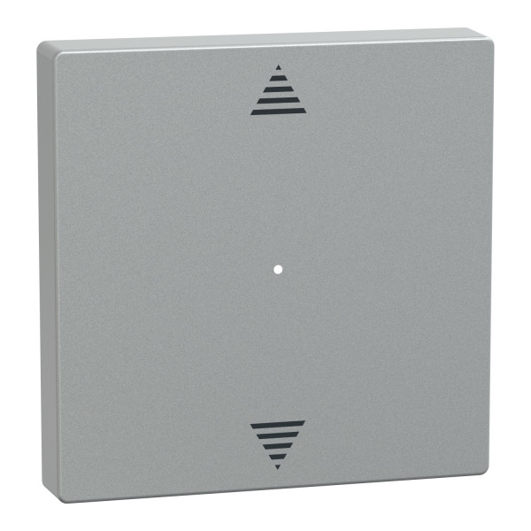 Enjoliveur aluminium Schneider KNX M-Plan pour poussoir simple avec marquage double flèche