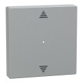 Enjoliveur aluminium Schneider KNX M-Plan pour poussoir simple avec marquage double flèche
