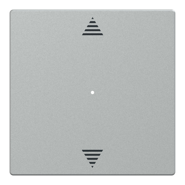 Enjoliveur aluminium Schneider KNX M-Plan pour poussoir simple avec marquage double flèche