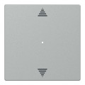 Enjoliveur aluminium Schneider KNX M-Plan pour poussoir simple avec marquage double flèche