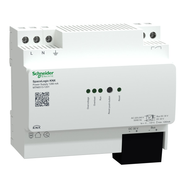 Spacelogic knx - alimentation - 1280ma - avec alim aux et contact de diagnostic