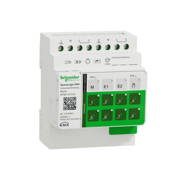 Actionneur variateur pour éclairage Schneider SpaceLogic KNX 2 sorties universelles