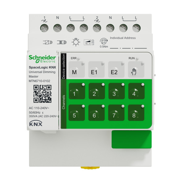 Actionneur variateur pour éclairage Schneider SpaceLogic KNX 2 sorties universelles