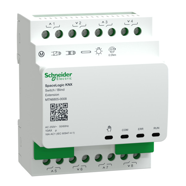 Combiné volet roulant Schneider SpaceLogic KNX 8 sorties 10AX/16AC1 extension