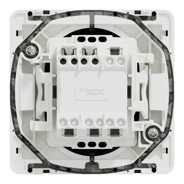 Poussoir avec porte étiquette gris Schneider Mureva Styl IP55 IK08