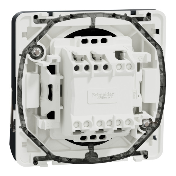 Poussoir avec porte étiquette gris Schneider Mureva Styl IP55 IK08