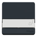 Bouton-Poussoir Gris Composable avec Porte-Etiquette Mureva Styl Schneider – IP55 – IK08
