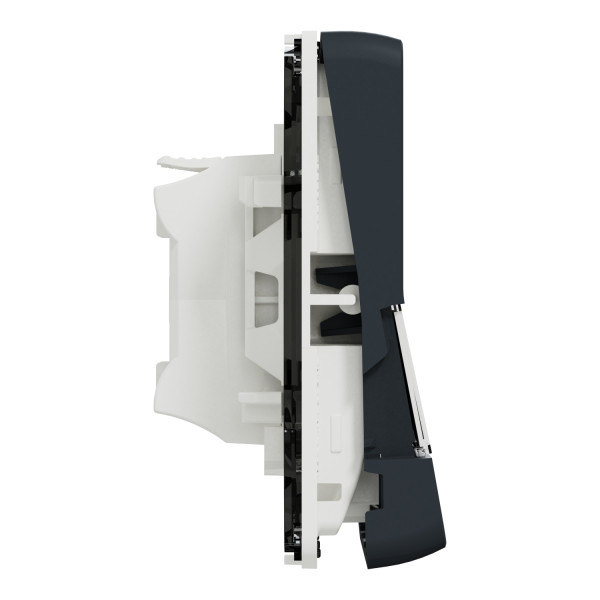 Poussoir avec porte étiquette gris Schneider Mureva Styl IP55 IK08
