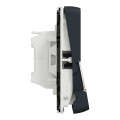 Poussoir avec porte étiquette gris Schneider Mureva Styl IP55 IK08